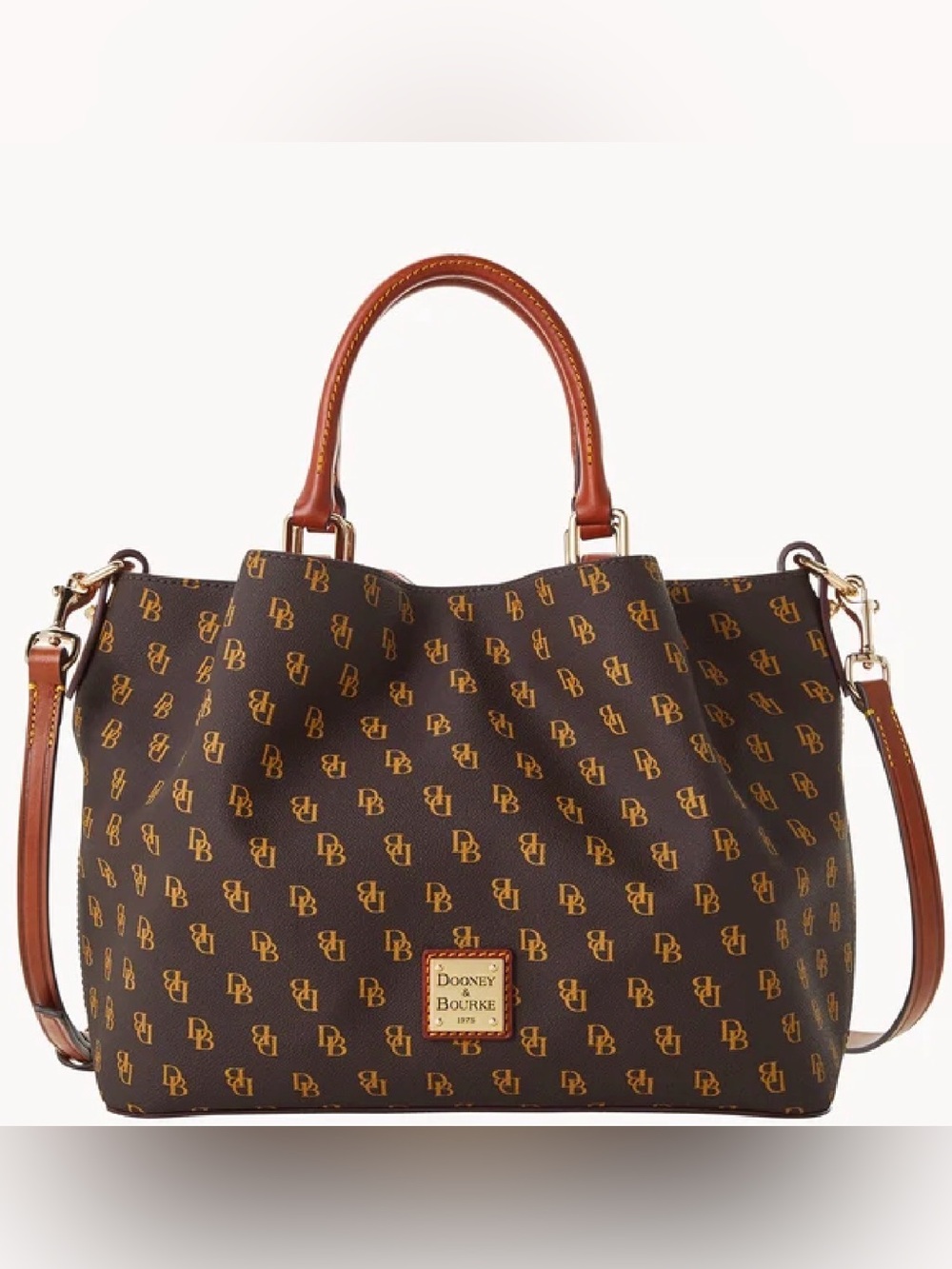 Coming Soon! Dooney & Bourke NWOT Brown Gretta Brenna Monogram Tote.